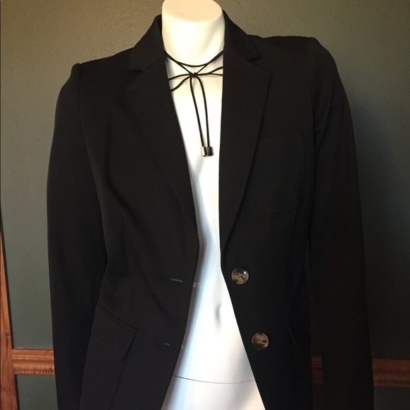 New with tags TOMMY HILFIGER BLACK BLAZER with brown buttons Size 4. Office/Out - Picture 4 of 8